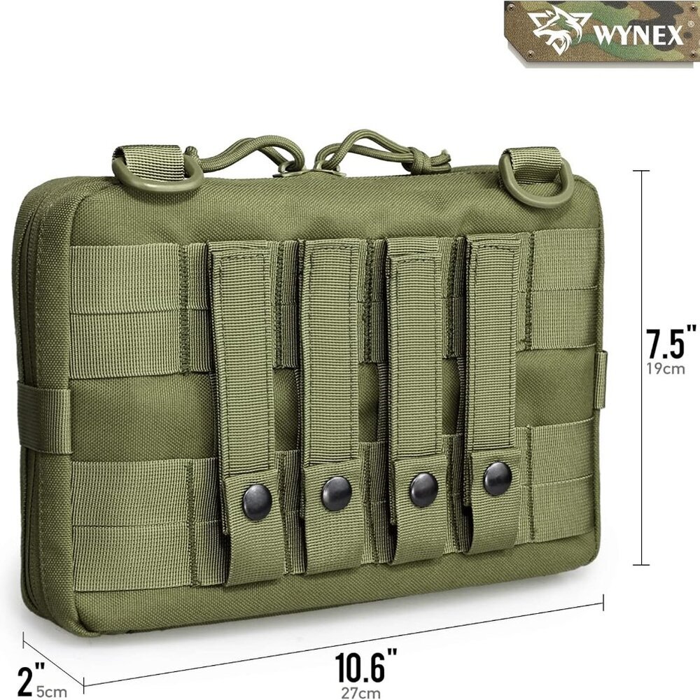 Tactical Admin Molle Pouch, Medical EDC EMT Utility Bag Shell Design Attachment - Picture 3 of 7